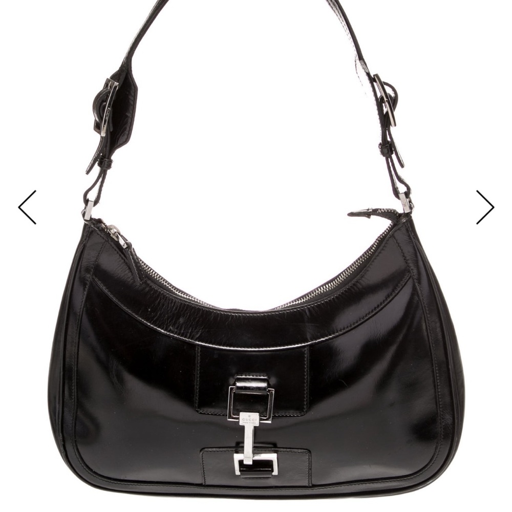 GUCCI Leather Jackie shoulder bag